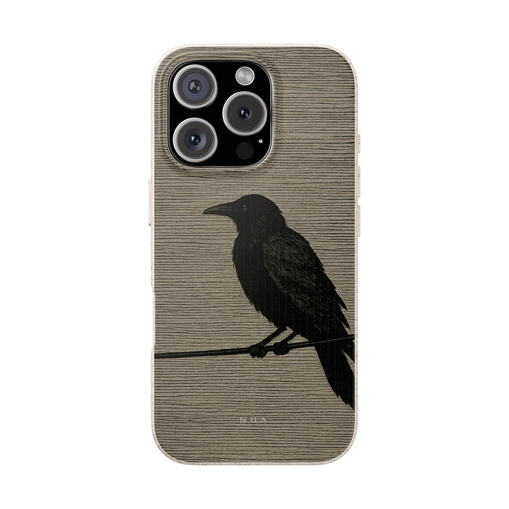 Eco-Friendly Raven iPhone Case - Biodegradable & Stylish