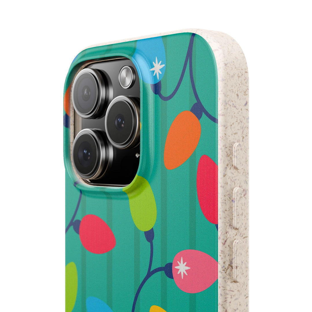 Bright Christmas Lights Eco iPhone Case - Biodegradable & Stylish