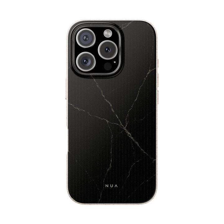 Eco-Friendly iPhone Case - Stylish Dark Marble Design