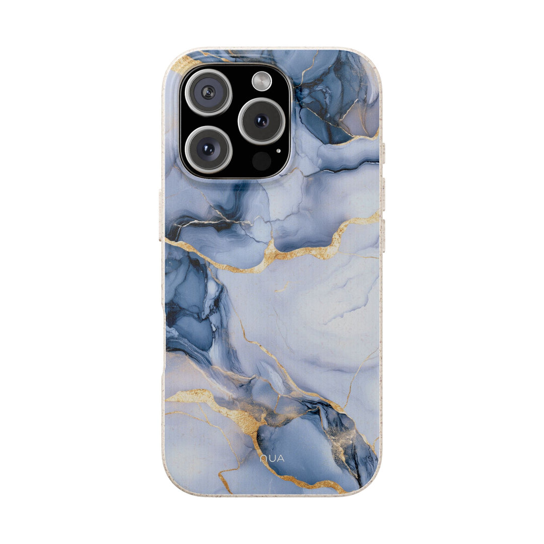 Elegant Blue Marble Design iPhone Case, eco-friendly and durable for many iPhone and Samsung models. Stylish and protective.