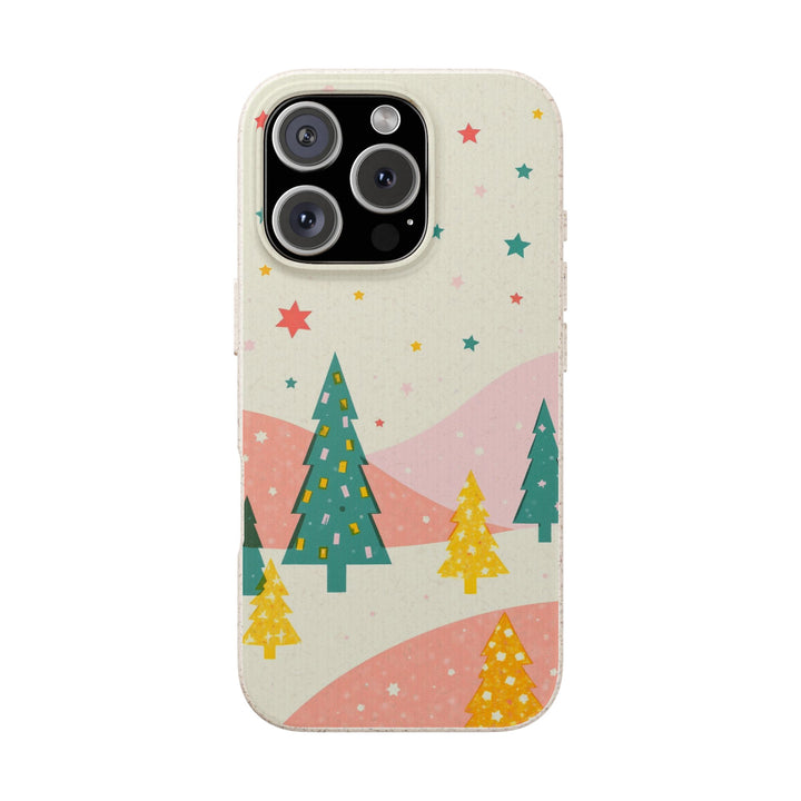 Whimsical Christmas Forest Eco iPhone Case - Biodegradable & Stylish