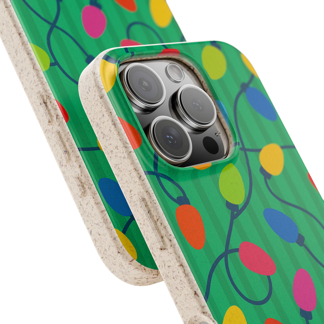 Christmas Lights Eco iPhone Case - Biodegradable & Stylish