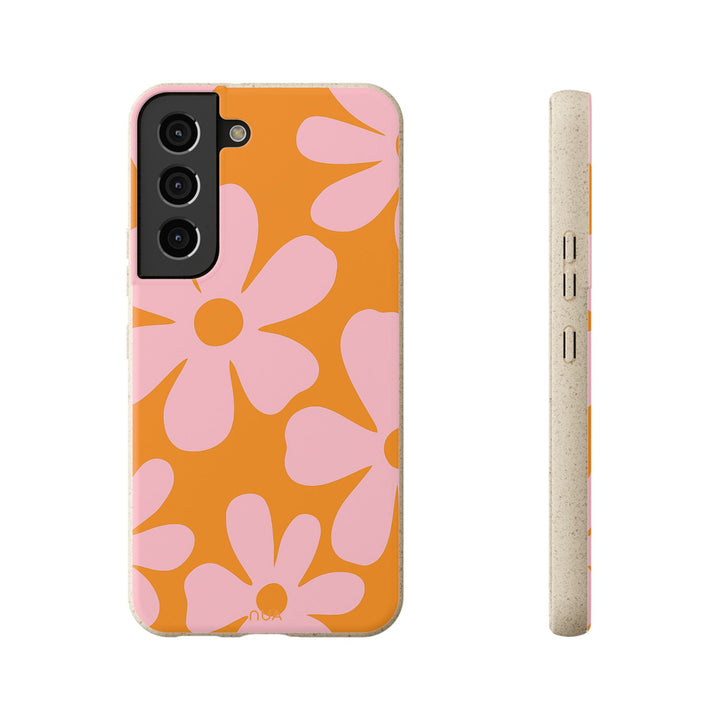 Eco-friendly Summer Bloom Samsung case with bright floral design, durable and stylish for many models. Perfect for reducing waste!