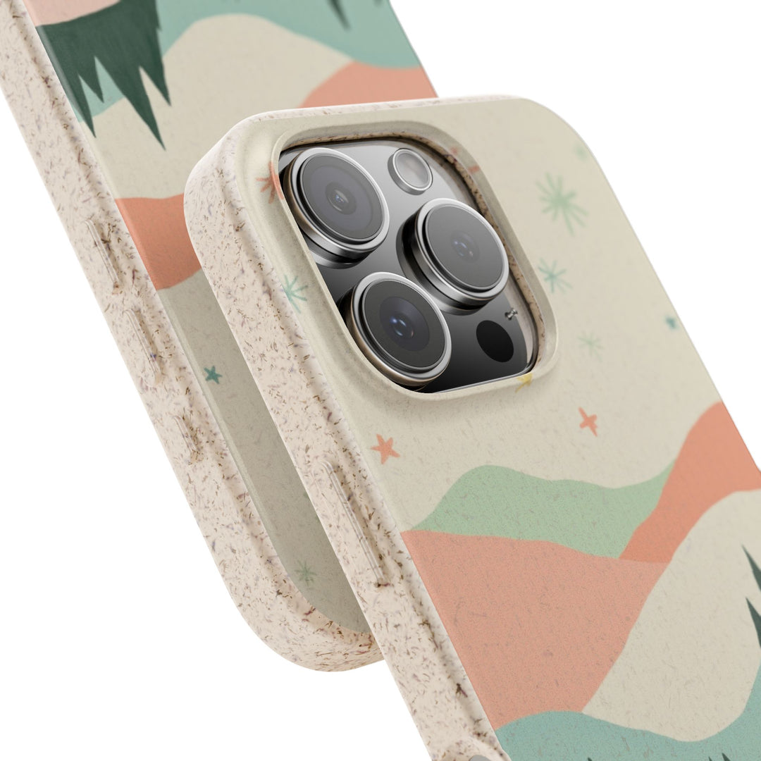 Dreamy Nordic Hills Eco iPhone Case - Biodegradable & Stylish