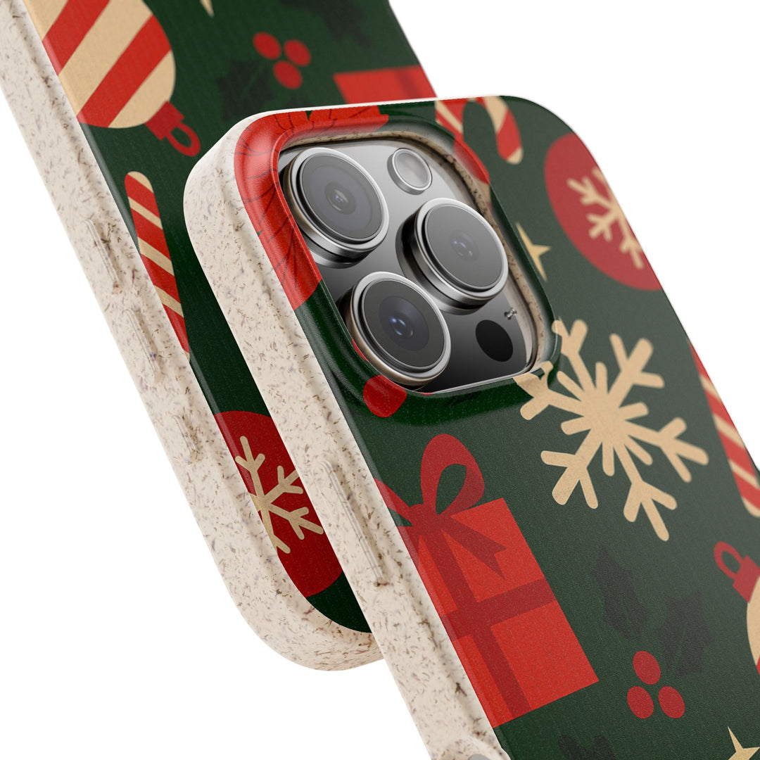 Christmas Design Eco iPhone Case - Biodegradable & Stylish