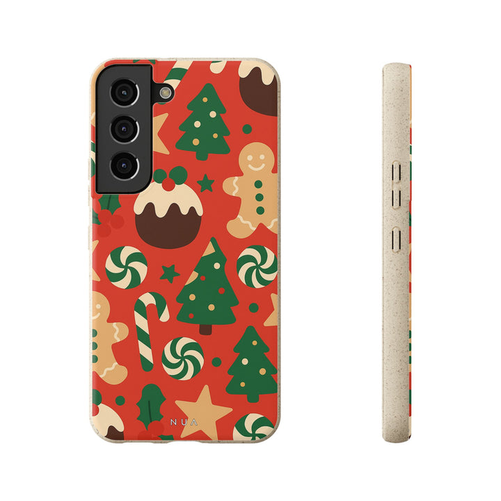 Bold Christmas Eco Samsung Case - Biodegradable & Stylish