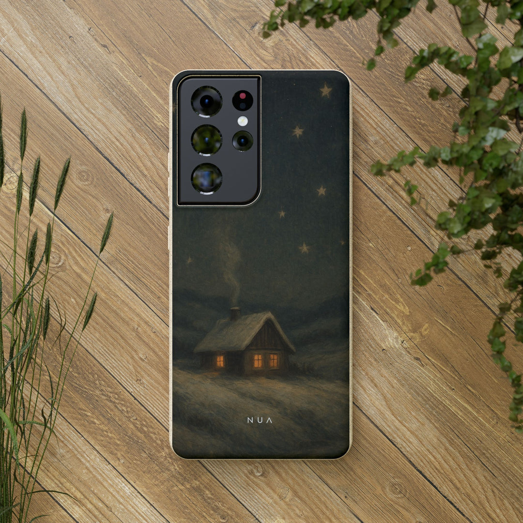 Vintage Christmas Snow Landscape Eco Samsung Case - Biodegradable & Stylish