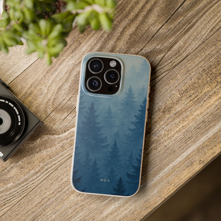 Blue Misty pines Eco iPhone Case