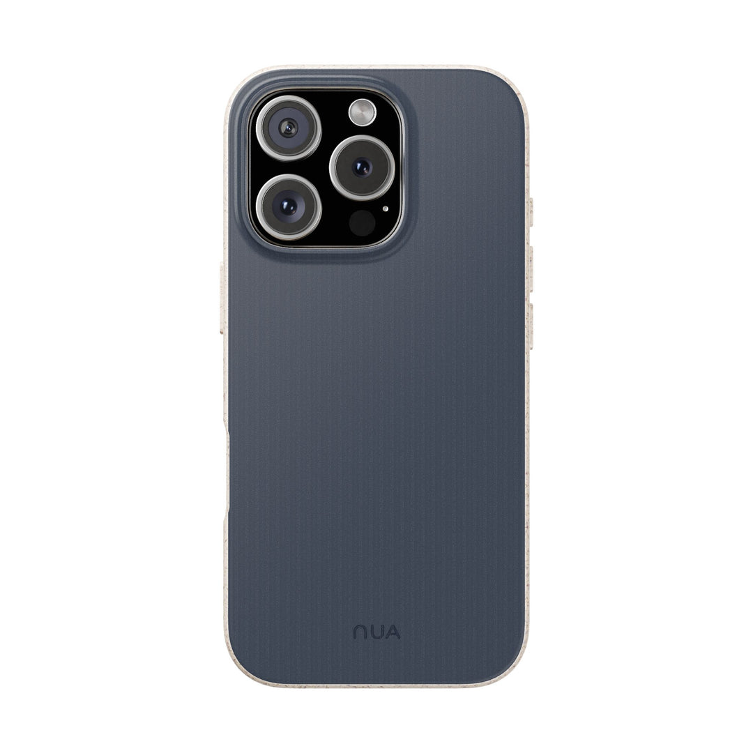 Stormy Blue Eco-Friendly Phone Case, durable for iPhone and Samsung models, featuring impact-absorbing design and smooth finish.