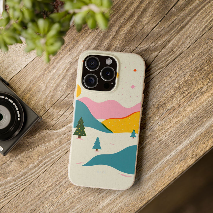 Scandinavian Winter Eco iPhone Case - Biodegradable & Stylish