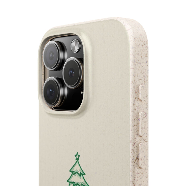 Minimalist Pine Eco iPhone Case - Biodegradable & Stylish