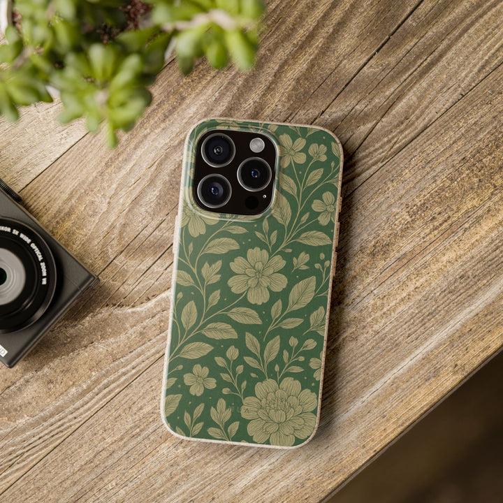 Green Bloom iPhone Case - Eco-Friendly & Durable