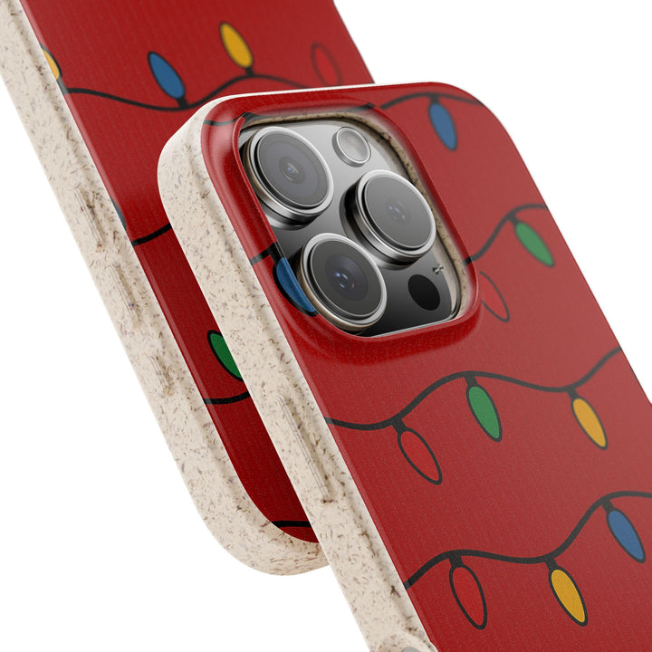 Christmas Lights Eco iPhone Case - Biodegradable & Stylish