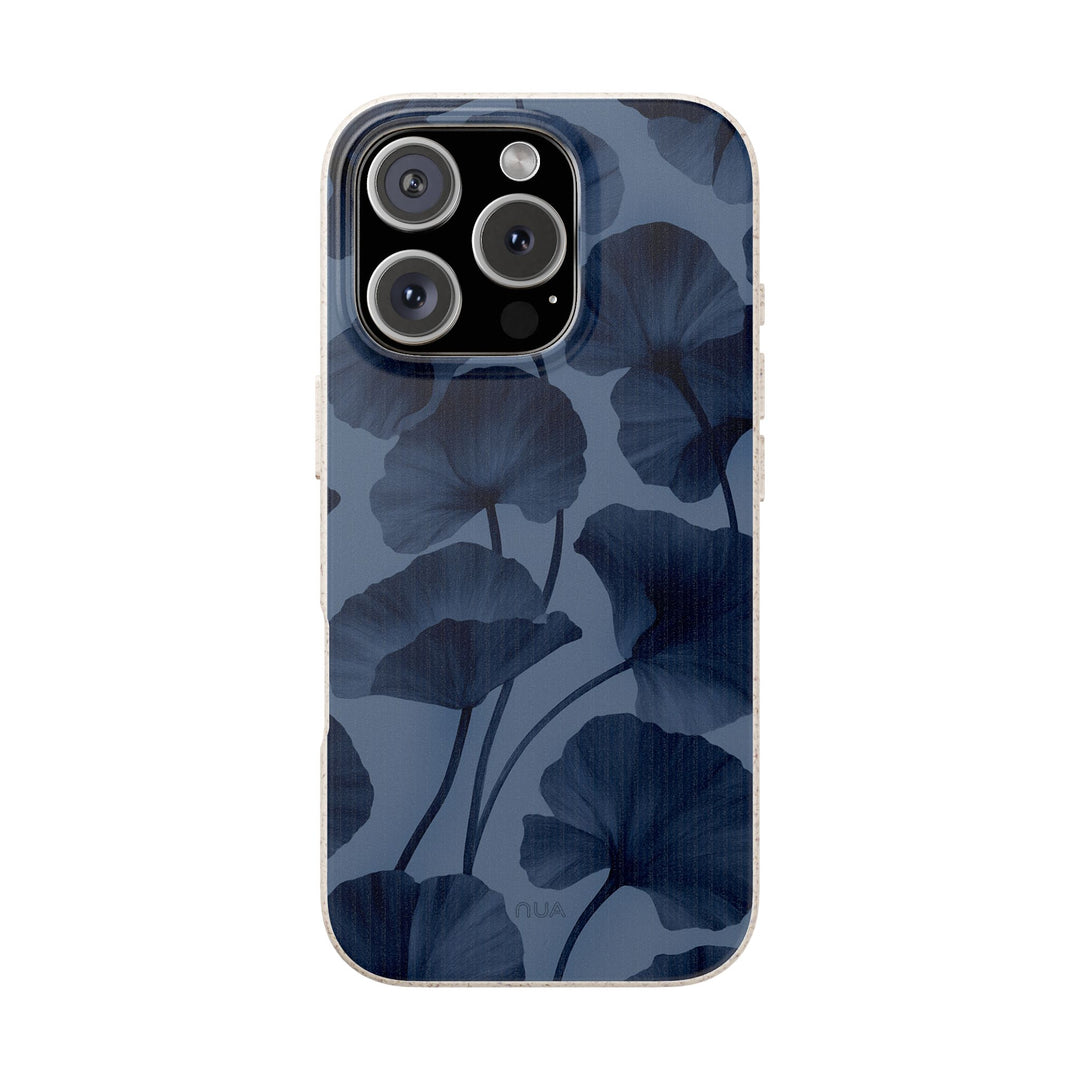 Midnight Bloom iPhone case: eco-friendly, durable, fits many iPhone and Samsung models, featuring bold floral design.