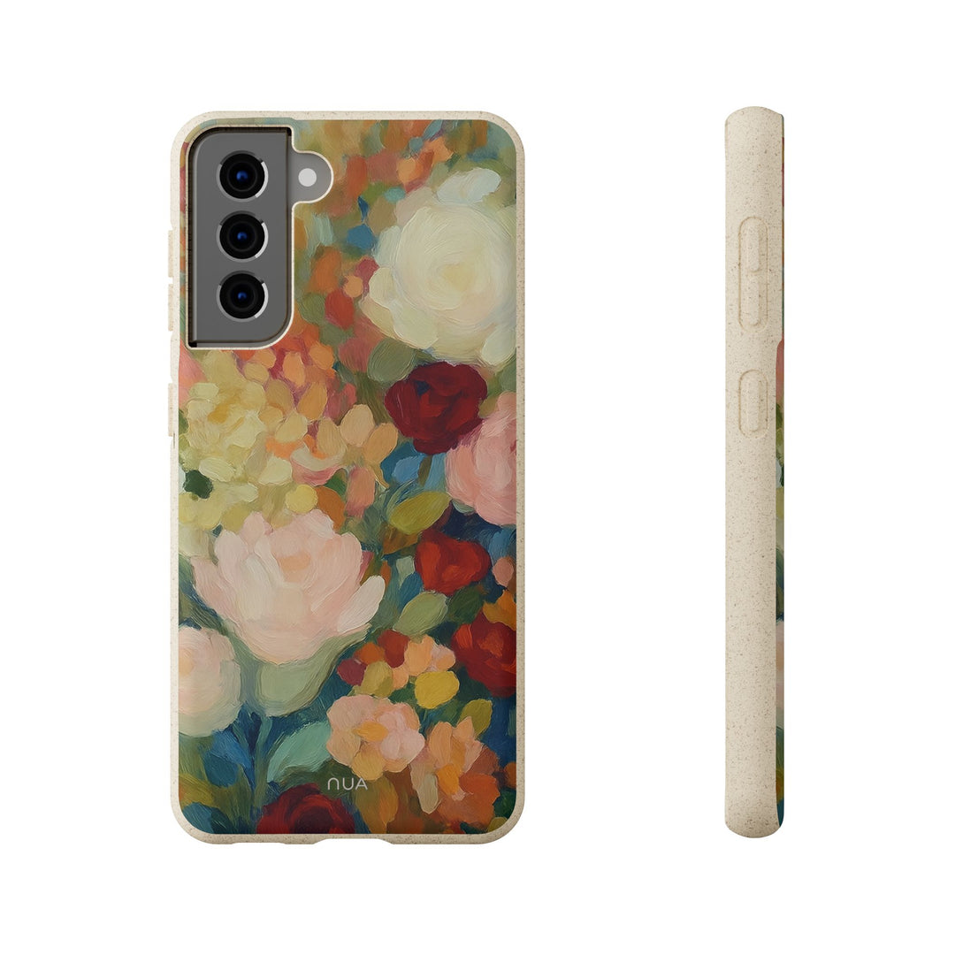 Eco-friendly Samsung case with Impressionist floral design, durable and fits many models, perfect for art lovers and nature enthusiasts.