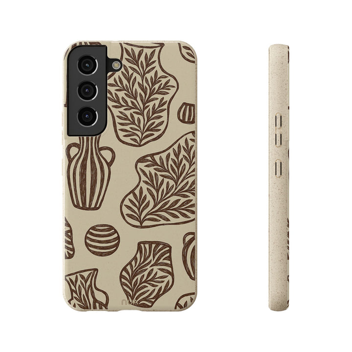 Clay & Vine: Rustic Line Art Samsung Cover