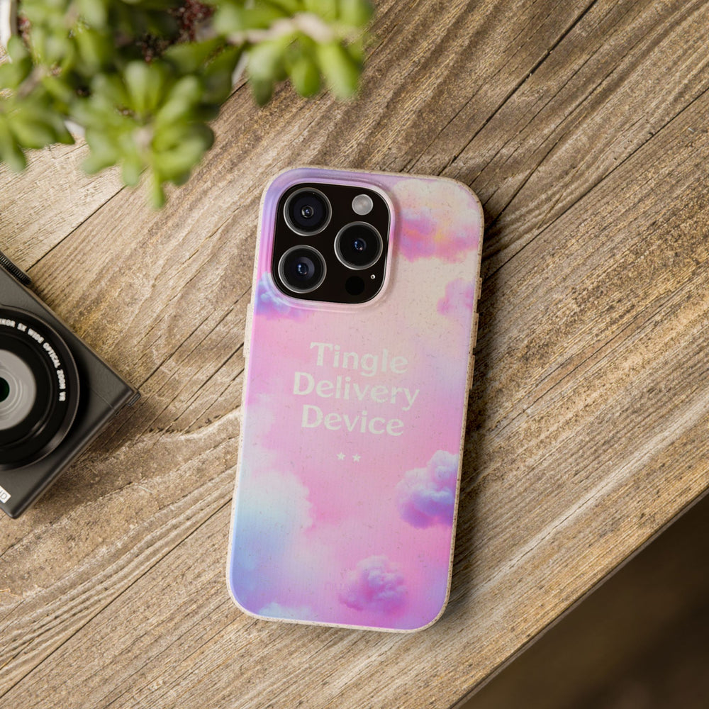 Eco-friendly biodegradable iPhone cover, vibrant colors, smooth frosted finish—sustainable style for many iPhone and Samsung models.