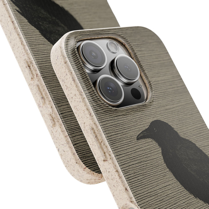 Eco-Friendly Raven iPhone Case - Biodegradable & Stylish