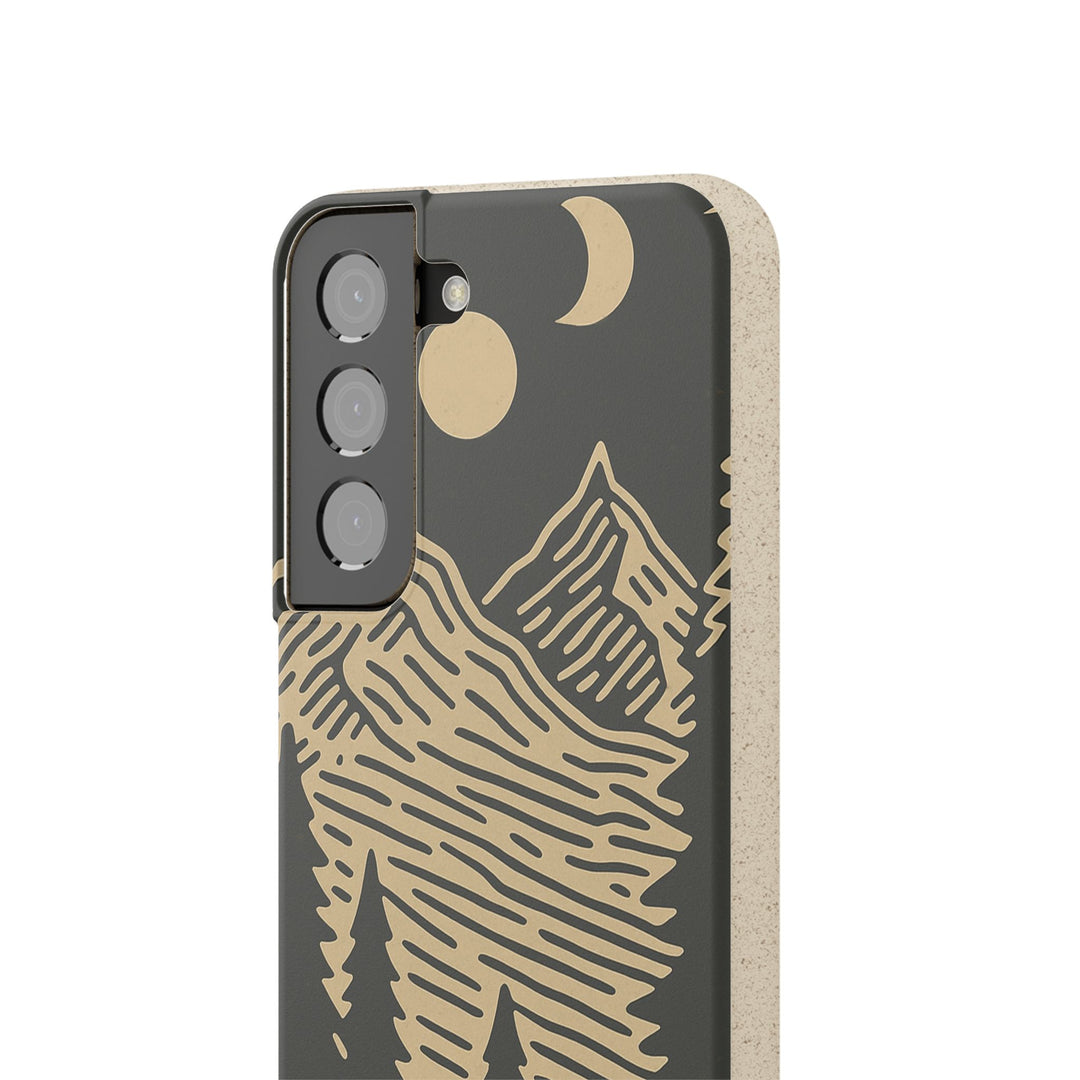 Moonrise Pines Retro Mountain and Moon Samsung Case