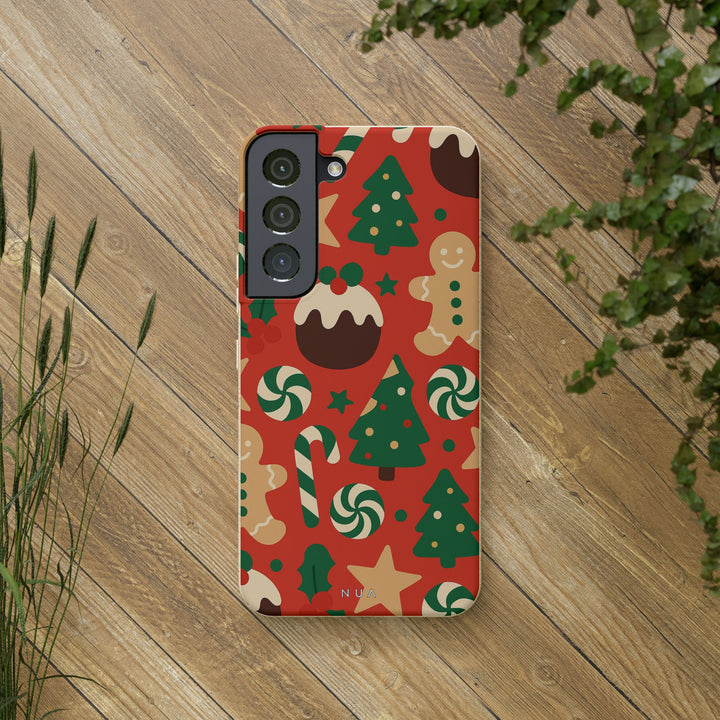 Bold Christmas Eco Samsung Case - Biodegradable & Stylish