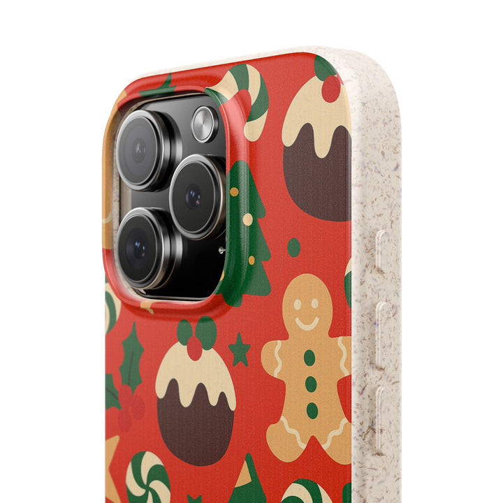 Bold Christmas Eco iPhone Case - Biodegradable & Stylish