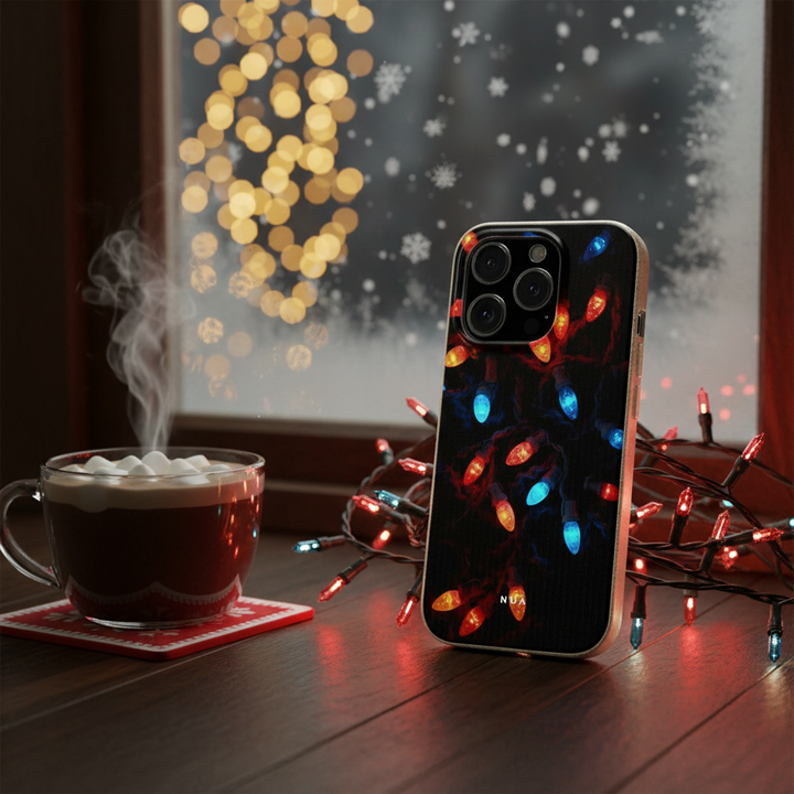 Christmas Fairy Lights Eco iPhone Case - Biodegradable & Stylish