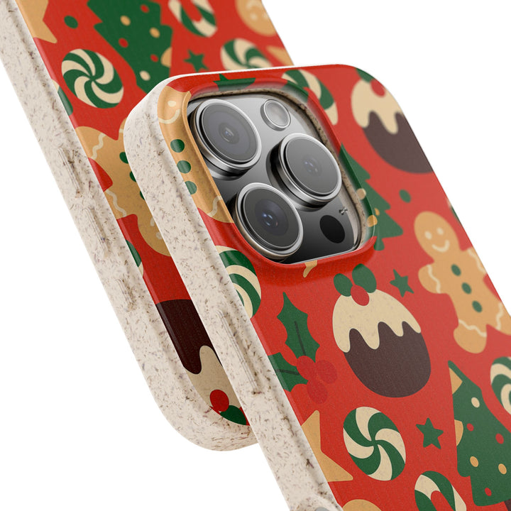Bold Christmas Eco iPhone Case - Biodegradable & Stylish