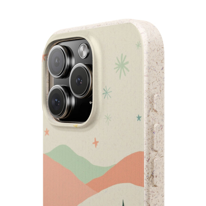 Dreamy Nordic Hills Eco iPhone Case - Biodegradable & Stylish