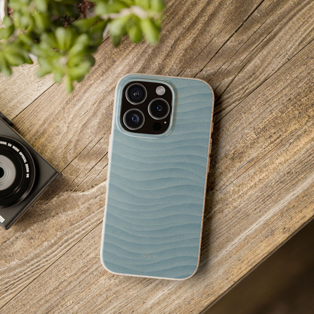 Elegant Blue Waves Eco iPhone Case