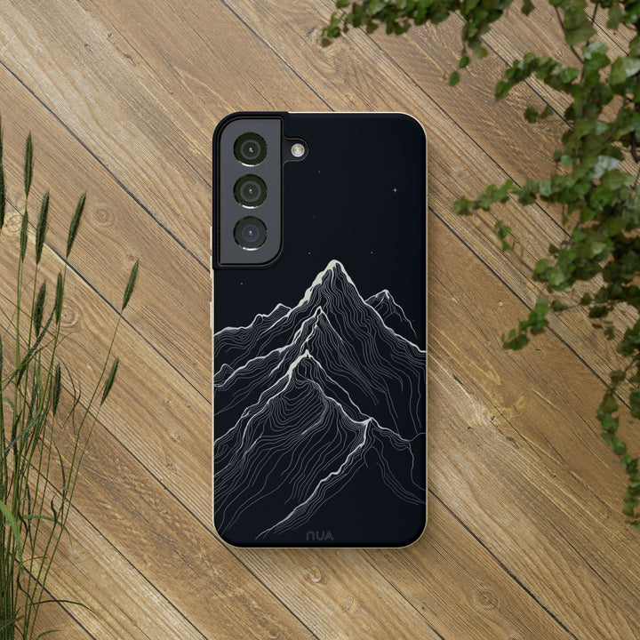 Starlit Summit: Mountain Lines in the Night Samsung Case