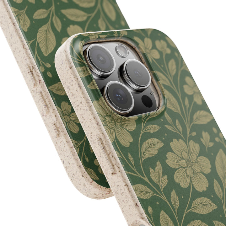 Green Bloom iPhone Case - Eco-Friendly & Durable