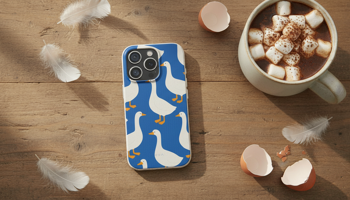 Ducks In Blue Eco iPhone Case - Biodegradable & Stylish