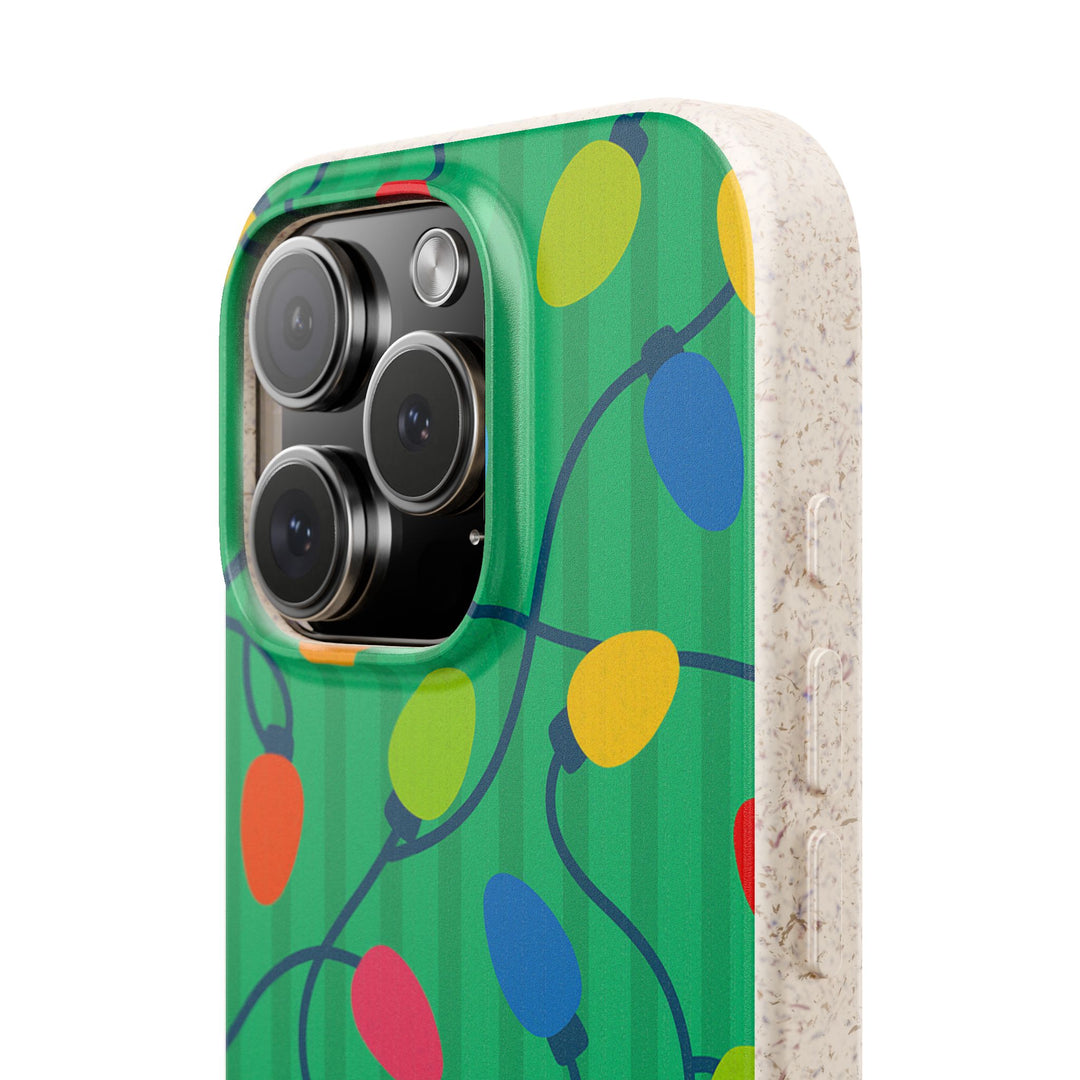 Christmas Lights Eco iPhone Case - Biodegradable & Stylish