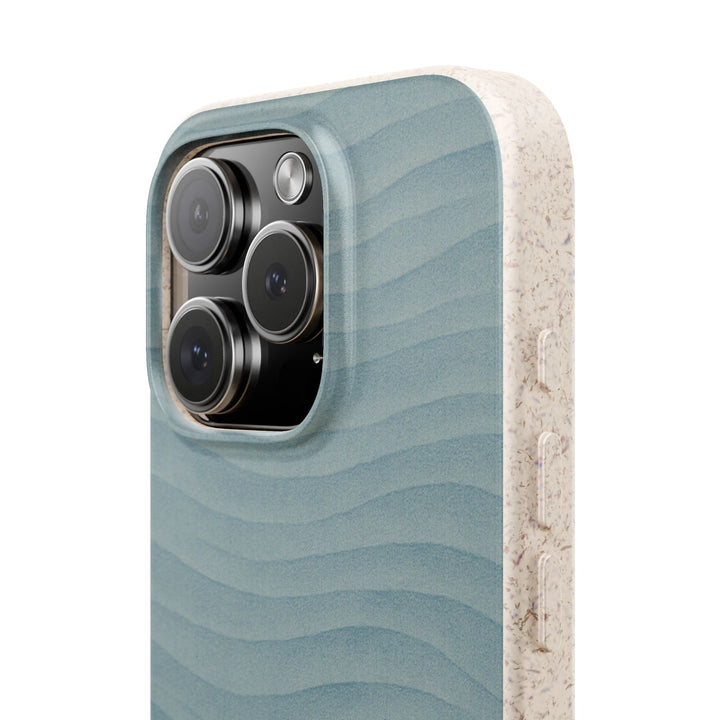 Elegant Blue Waves Eco iPhone Case