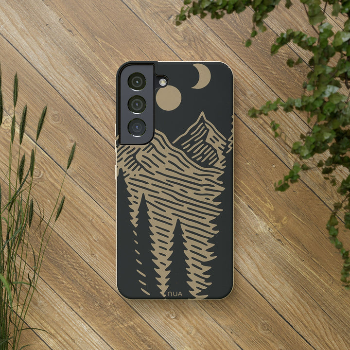 Moonrise Pines Retro Mountain and Moon Samsung Case