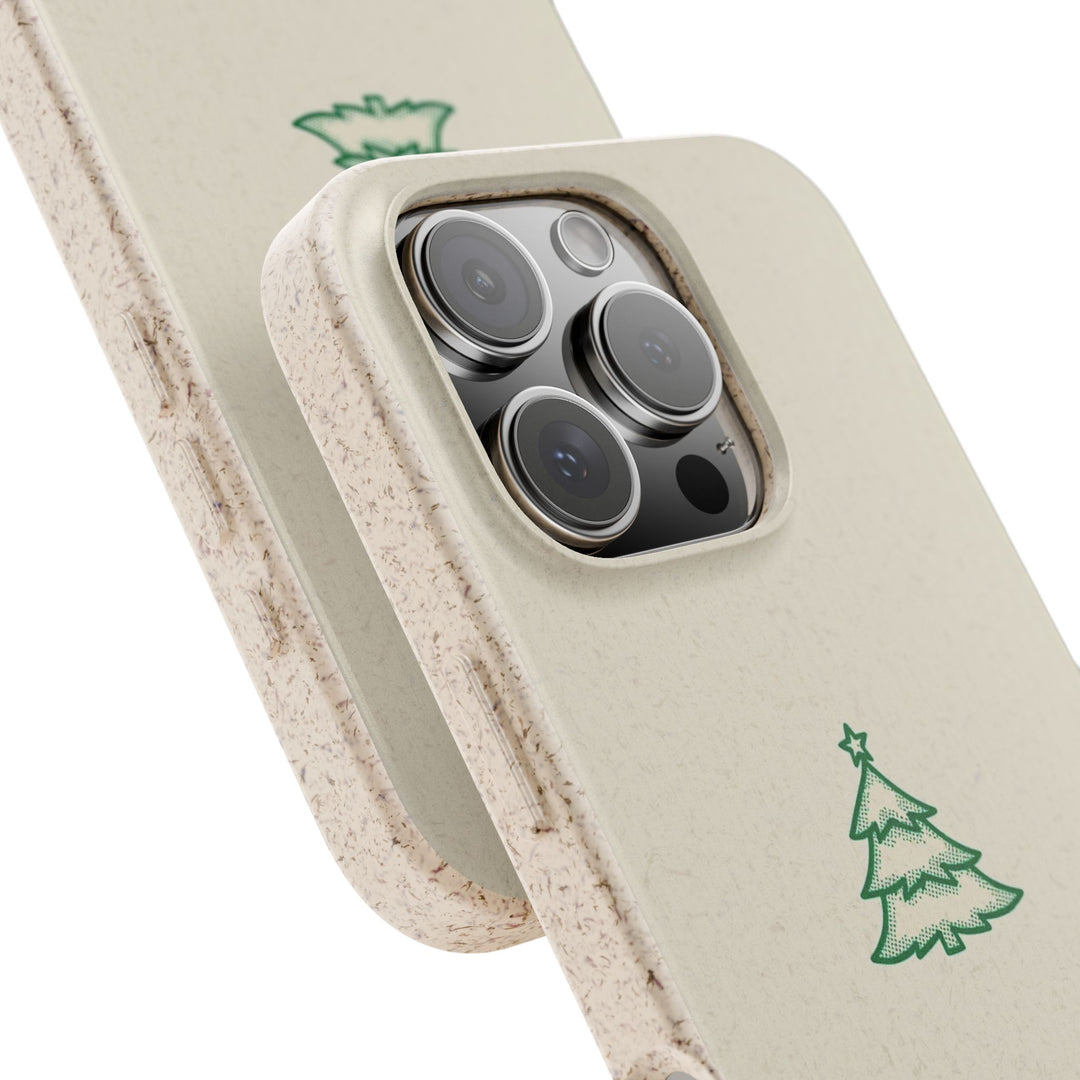 Minimalist Pine Eco iPhone Case - Biodegradable & Stylish