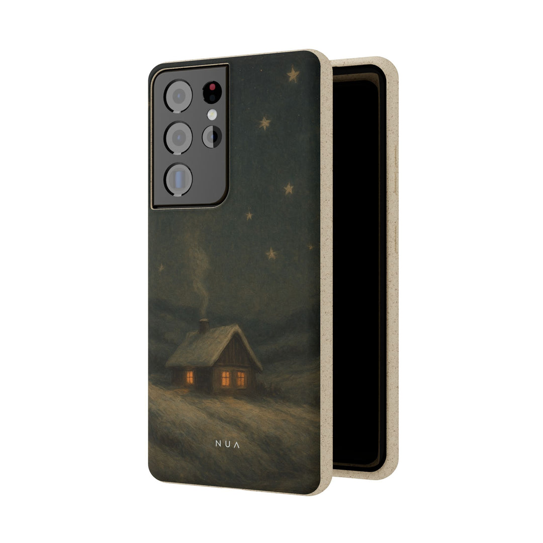 Vintage Christmas Snow Landscape Eco Samsung Case - Biodegradable & Stylish
