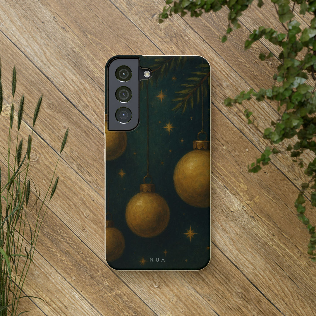 Vintage Christmas Ball Eco Samsung Case - Biodegradable & Stylish