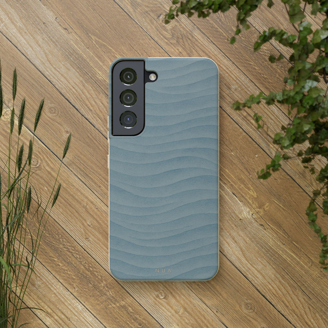 Elegant Blue Waves Eco Samsung Case