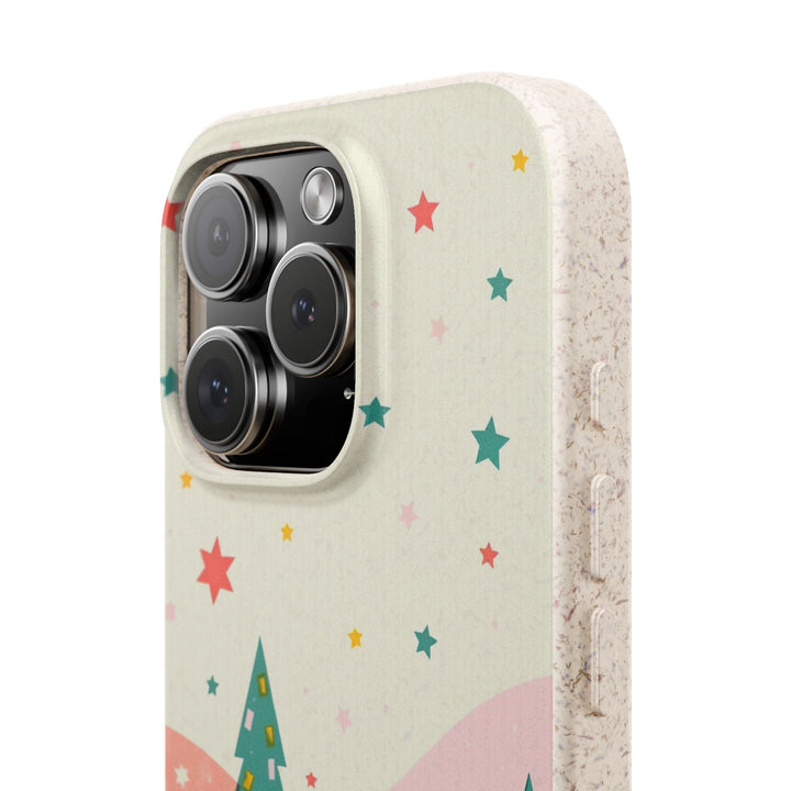 Whimsical Christmas Forest Eco iPhone Case - Biodegradable & Stylish