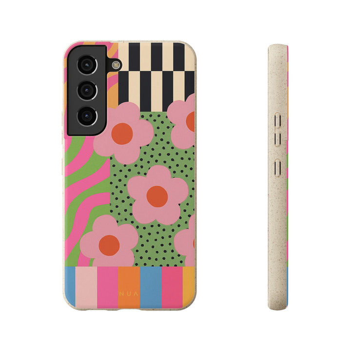 Groovy Garden – Retro Patchwork Samsung Case