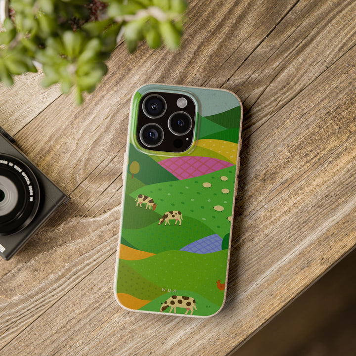 Eco-Friendly Farmcore Fields iPhone Case