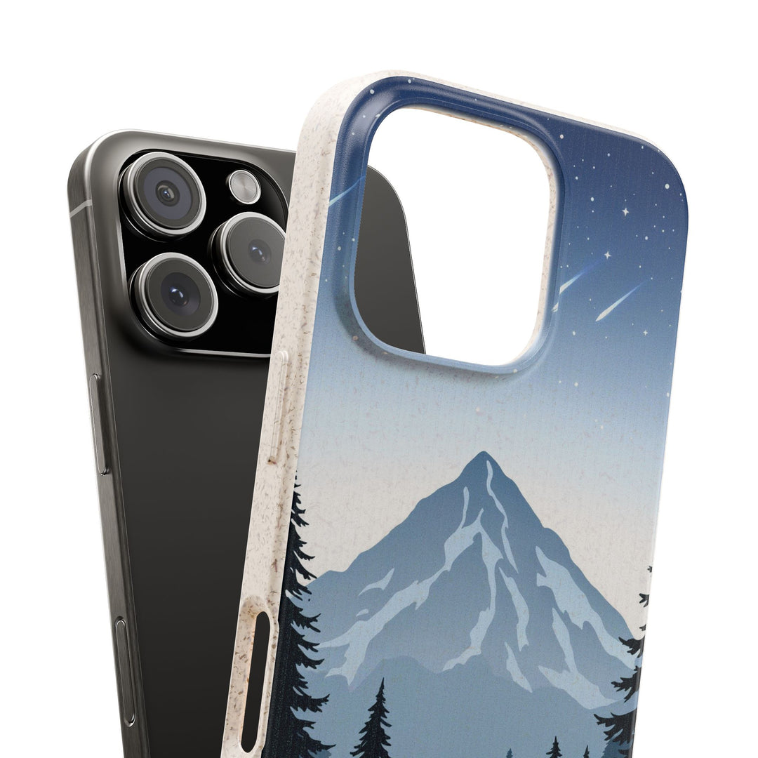 Mountain Design Eco-Friendly iPhone Case - Biodegradable, durable, and perfect for many models. Ideal for nature lovers.