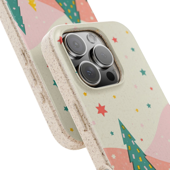 Whimsical Christmas Forest Eco iPhone Case - Biodegradable & Stylish