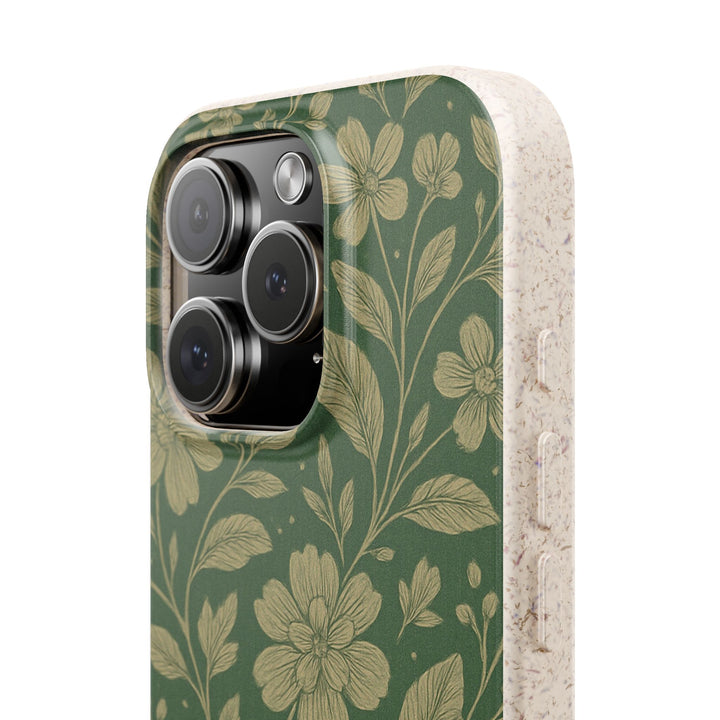 Green Bloom iPhone Case - Eco-Friendly & Durable