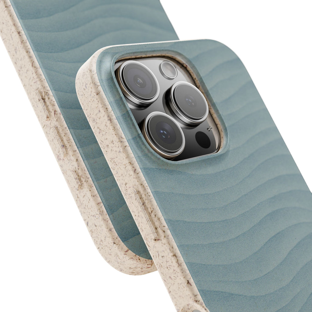 Elegant Blue Waves Eco iPhone Case