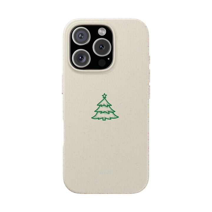 Minimalist Pine Eco iPhone Case - Biodegradable & Stylish
