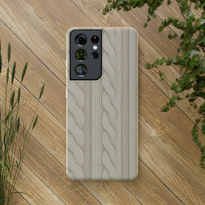 Eco-Friendly Knitted Texture Samsung Case - Biodegradable and Stylish