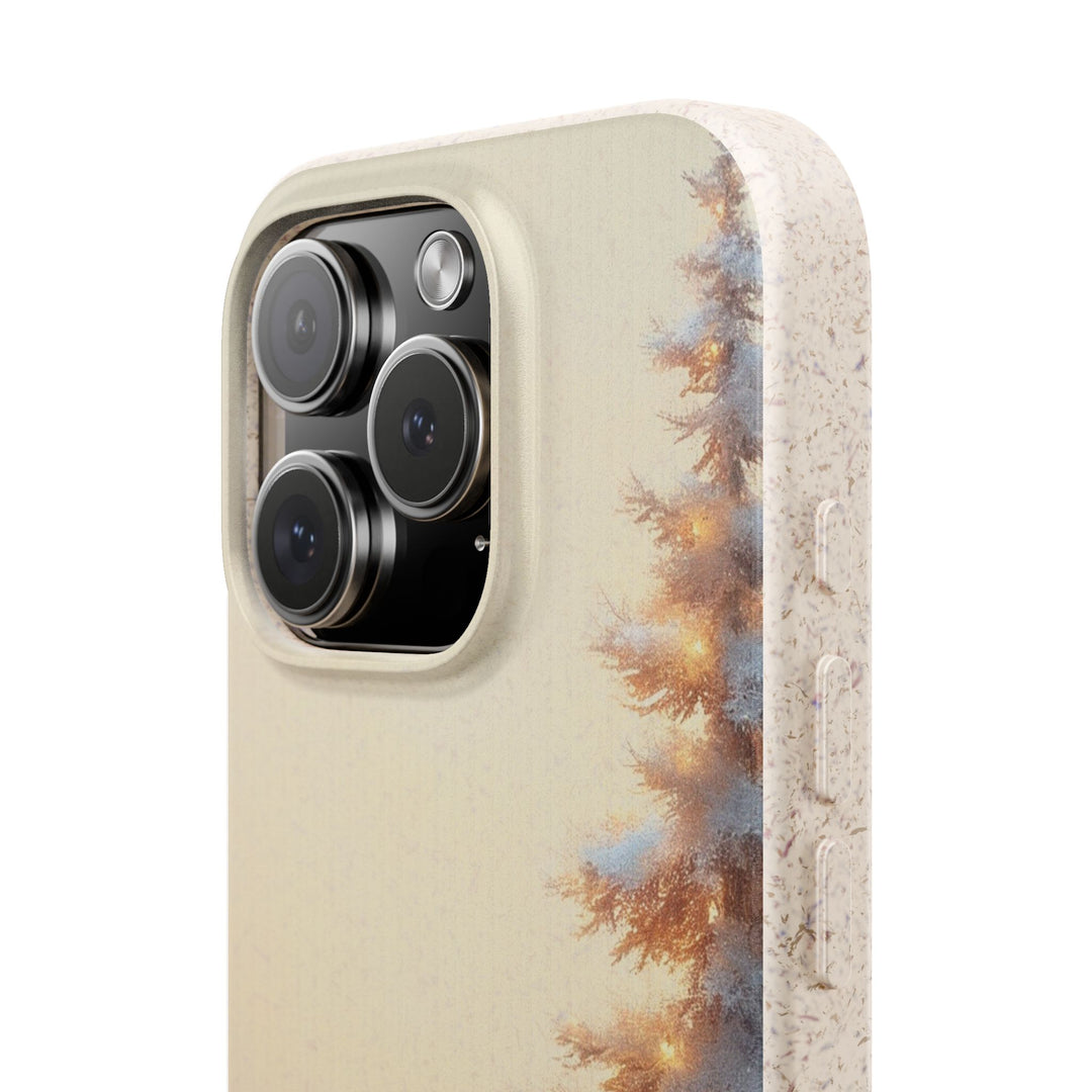 Snowy Pine Eco iPhone Case - Biodegradable & Stylish