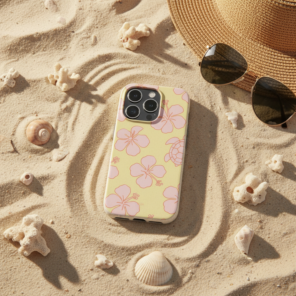 Island Bloom & Turtle Trails Samsung Case – Sustainable, Biodegradable